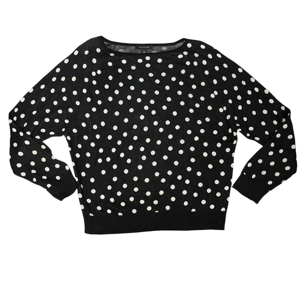 2000s Polka Dot Black Sweater